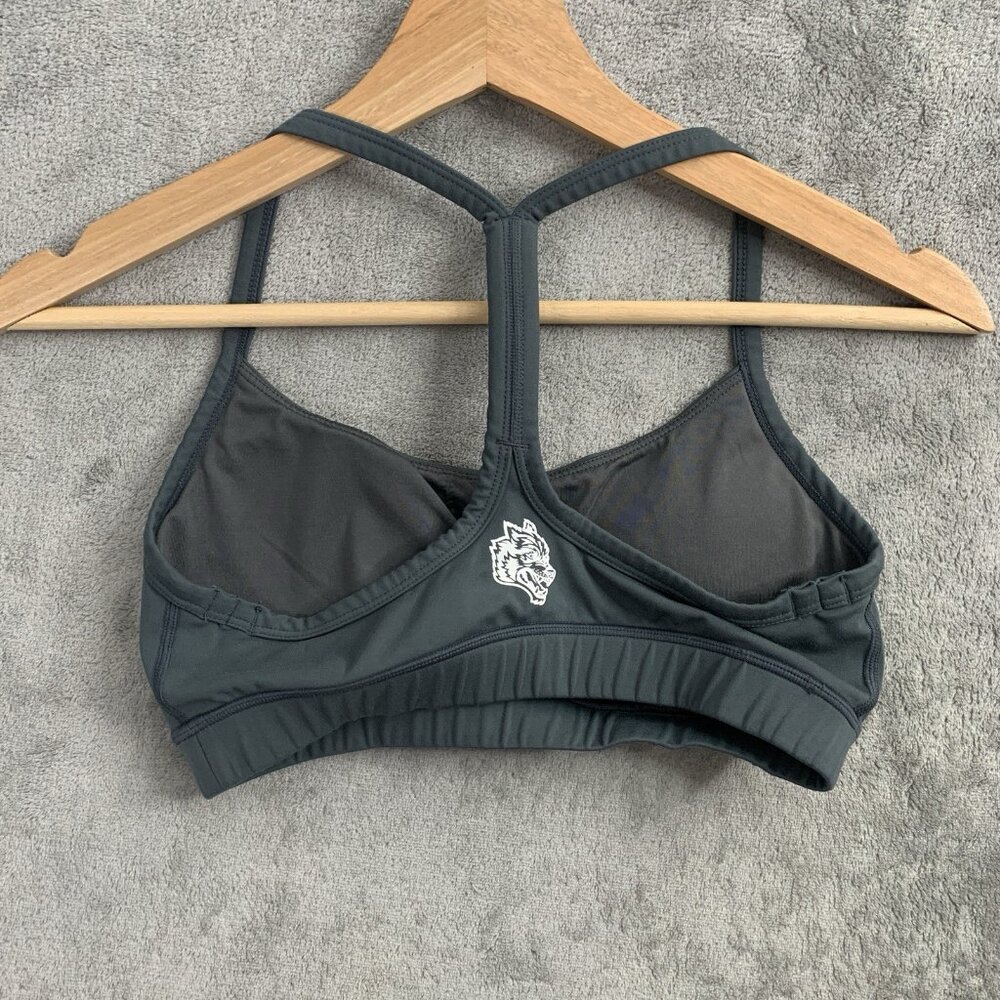 Darc Sport Sports Bra Womens Small Gray Workout Gym Athleisure Wolves Numbered - Picture 7 of 8